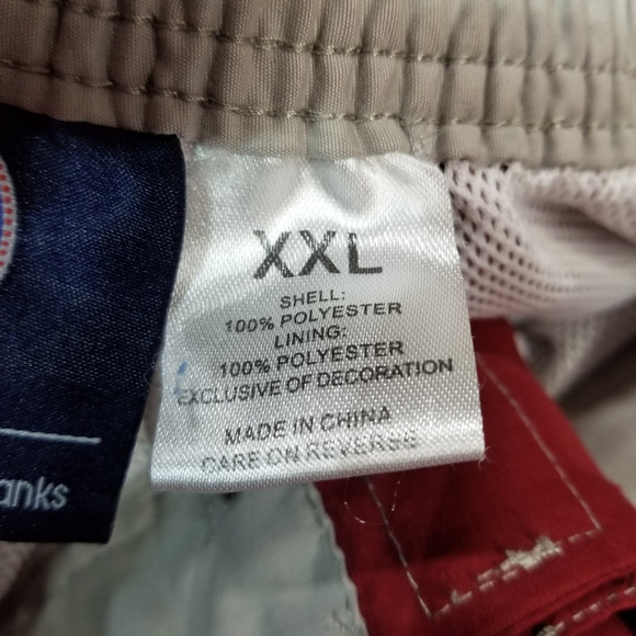 Oklahoma Sooners OU Swim Shorts Trunks Size XXL Red Gray Pocket GIII - Picture 7 of 9